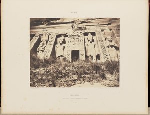 Abou-Sembil. Petit Spéos - Ön cephenin orta kısmı by Félix Teynard