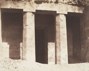 Beni Haçan, Hipogean Mimari, Amonei Mezarı, 1851-52. by Félix Teynard