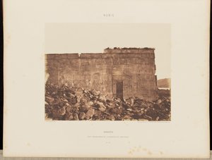 Dandoûr. Mabedin dış cephesinin güney duvarı by Félix Teynard