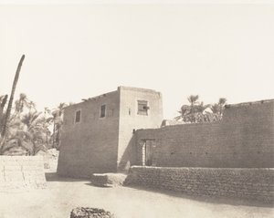 Deir, Carrefour et Habitation Particulière, 1851-52, 1853-54 basılmış. by Félix Teynard