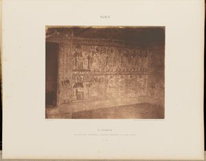 El-Fourdjeh. Hipogean mimarisi - Sağ duvarın iç boyaması by Félix Teynard