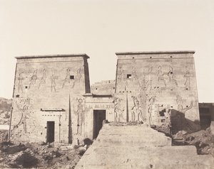 Fileh Philæ Adası, Birinci Pilon - ... Platformundan alınan görünüm, 1851-52, 1853-54 basılmış.