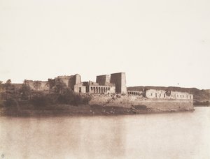 Fileh Philæ Adası, Kuzeybatıdan A Noktasında Alınan Genel Görünüm, 1851-52. by Félix Teynard
