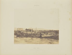 Karnak (Teb). Harabelerin güneydoğudan çekilmiş genel görünümü, T