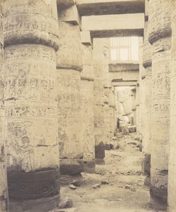 Karnak Thebes, Saray - Hipostil Salonu - Pencere ve Başlıklar ..., 1851-52, 1853-54 basılmış. by Félix Teynard