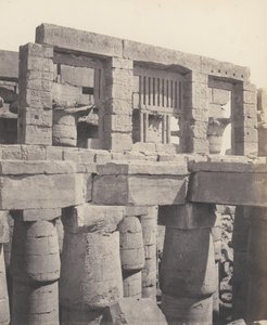 Karnak Thebes, Saray - Hipostil Salonu - Pencere ve Başlıklar ..., 1851-52, 1853-54 basılmış. by Félix Teynard