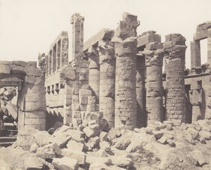 Karnak Thebes, Saray - Hipostil Salonu - Q Noktasından alınan Genel Görünüm, 1851-52, 1853-54 basılmış. by Félix Teynard