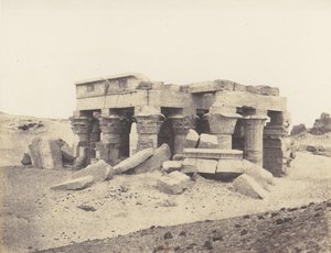 Kôm-Ombou Ombos, Harabelerin Genel Görünümü, 1851-52, 1853-54 basılmış. by Félix Teynard