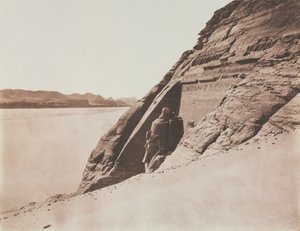 Büyük Speos - Kum Yamacından (Ramses Tapınağı II), Abu Simbel'den alınan görünüm by Félix Teynard