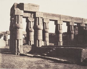 Louksor Thebes, Daha Sonra İnşaat - Galeriler - Parallels, 1851-52. by Félix Teynard