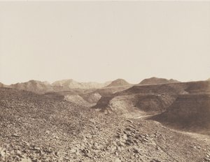 Nubia, İbrim Çevresi, Arap Zinciri - Bir Geçit Görünümü, 1851-52. by Félix Teynard