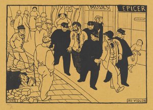 Au Violon Sürahiye Kapalı, 1893. by Félix Vallotton