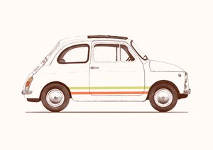 Cinquecento, 2023 (kalem ve dijital) by Florent Bodart