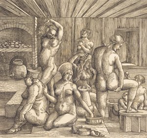 Kadınlar Hamamı, c. 15051510. by Follower of Albrecht Durer