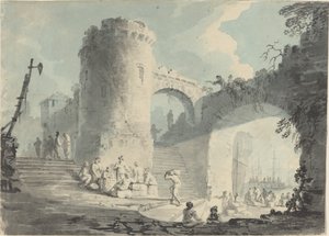 liman sahnesi by Follower of Claude Joseph Vernet