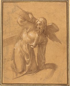Haçın Altına Düşen İsa by Follower of Francesco Salviati