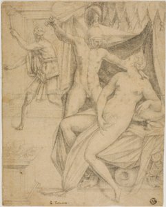 Tarquin ve Lucretia by Fontainebleau School