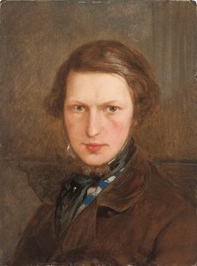 Kahverengi Paltolu Otoportre, c. 1844 by Ford Madox Brown