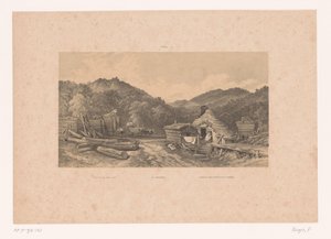 Kara Orman'daki Oduncular Kara Orman'ın Kısmı / Im Schwarzwald / Paisage del Monte Negro (Sur de Alemania) (nesne üzerindeki başlık) Manzaradaki figürler (dizi başlığı)