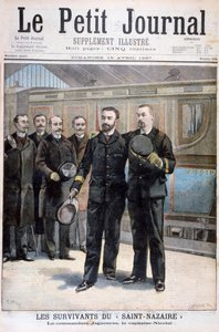Saint Nazaire Şehrinden Kurtulanlar, Komutan Jagueneau ve Kaptan Nicolai, 1897 by Fortuné Méaulle