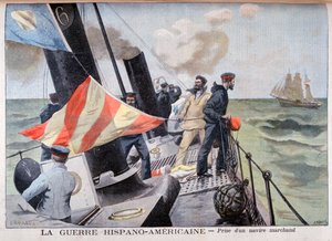 Bir ticaret gemisinin yakalanması, İspanya-Amerika Savaşı, 1898 by Fortuné Méaulle