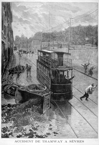Tramvay kazası, Sevr, Paris, 1897 by Fortuné Méaulle