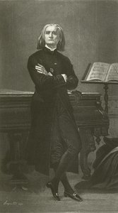 Franz Liszt (gravür) by Fortune Joseph Seraphin Layraud