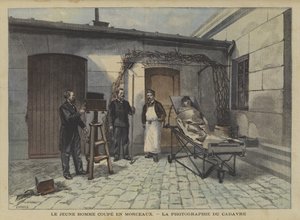 Parçalara ayrılmış genç bir adam