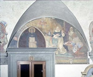 Aziz Antoninus Kemerinin Anahtarının Mucizevi Keşfi, Lunette (fresk) by Fra (c.1387 1455) Angelico