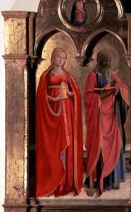 Dört Melekle Enthroned Bakire ve Çocuk, Polittico di San Domenico