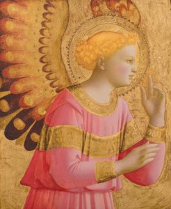 Müjdeci Melek, 1450-55 (ahşap panel üzerinde altın varak ve tempera) (ayrıca bkz. 139312)