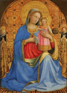 Almanca: Maria mit dem Kind und Heiligen Madonna ve Çocuk by Fra Angelico