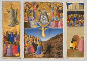 İtalyanca: Trittico (Ascensione, Giudizio Universale, Pentecoste) Son Yargı, Yükseliş ve Pentekost Üçlüsü by Fra Angelico