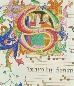 Missal 558 f.73v Tapınaktaki Sunumu betimleyen, tarihi geçmişe sahip ilk 