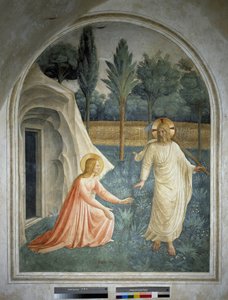Noli beni deli ediyor. Yükselen İsa Mesih, Magdalalı Meryem tarafından dokunulmayı reddediyor. by Fra Angelico