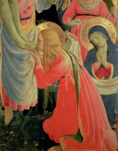 Santa Trinita Altarpiece, Mary Magdalene detayı, c.1434 papel üzerinde tempera ve altın by Fra Angelico