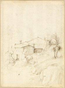 Kayalık Bir Tepenin Yamacındaki Manastır by Fra Bartolommeo