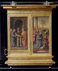 Tapınakta Sunum ve Doğuş, c.1497 (panelde mizaç)