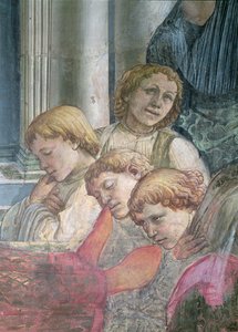 Aziz Stephen Kalıntılarının Kutlanması koro üyelerinin detayı, 1452-66 fresk ayrıca bkz. 63780 & 63782 by Fra Filippo Lippi
