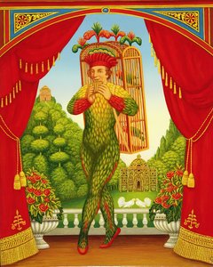 Sihirli Flüt, 1998 (panelde yağ ve tempera) by Frances Broomfield