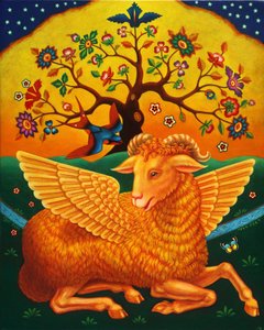 Altın Postlu Koç, 2011 (panelde yağlar ve tempera)