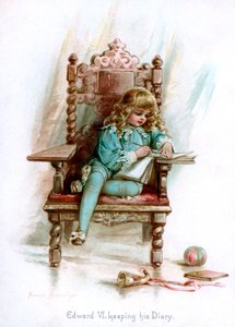Edward VI, Günlüğünü tutuyor, 1897.
