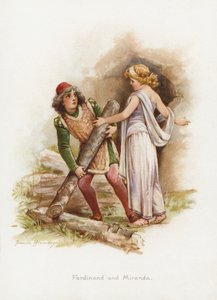 Ferdinand ve Miranda (kromolitho)