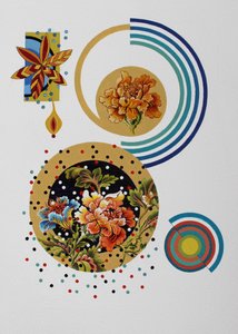 Kutlama, 2022 (suluboya kağıt üzerine akrilik) by Frances Ferdinands