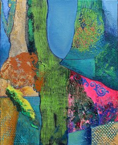 Totem#3, 2012 (tuval üzerine akrilik) by Frances Ferdinands