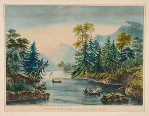 Lake George, NY üzerinde görünüm by Frances Flora Bond Palmer
