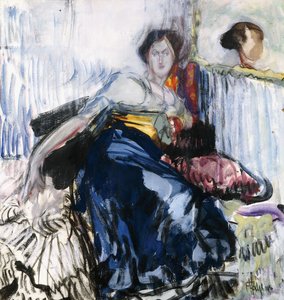 uzanmış kadın by Frances Hodgkins