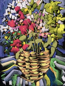 Deco Çiçekler (tahta üzerinde pastel)