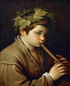 Garcon jouant de la flüt - Flüt çalan çocuk - Francesco Bassano, Genç (1549-1592). Bakır üzerine yağ, yaklaşık 1580-1585. Ebat : 54,6x44 cm. Sanat Tarihi Müzesi, Viyana