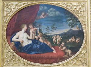 Venüs ve Aşk Tanrısı by Francesco Albani